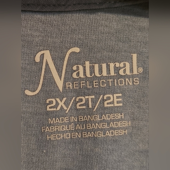 Natural Reflections 2X Women's Blue Sleeves Tank Top - Picture 5 of 5